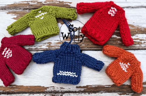 Mini Christmas Sweaters Knitting