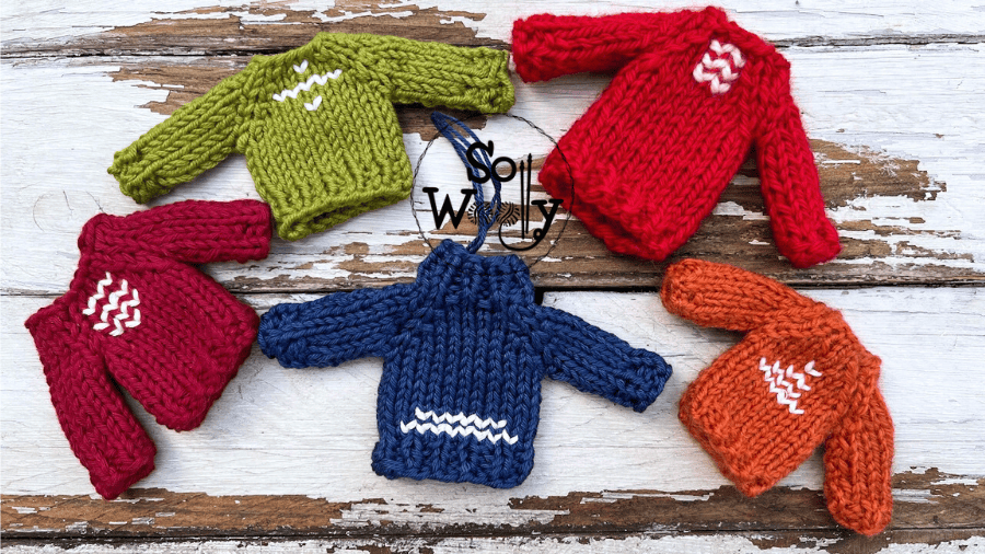 Mini Christmas Sweaters Knitting