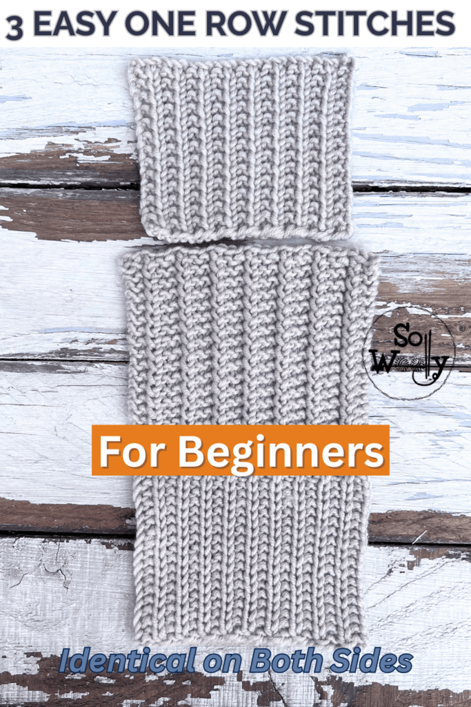 3 Easy One Row Stitches
