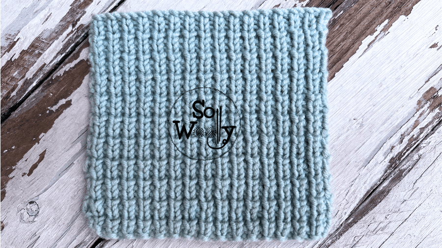 Chunky Knit Stitch 4 rows