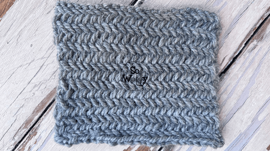 Herringbone stitch knitting