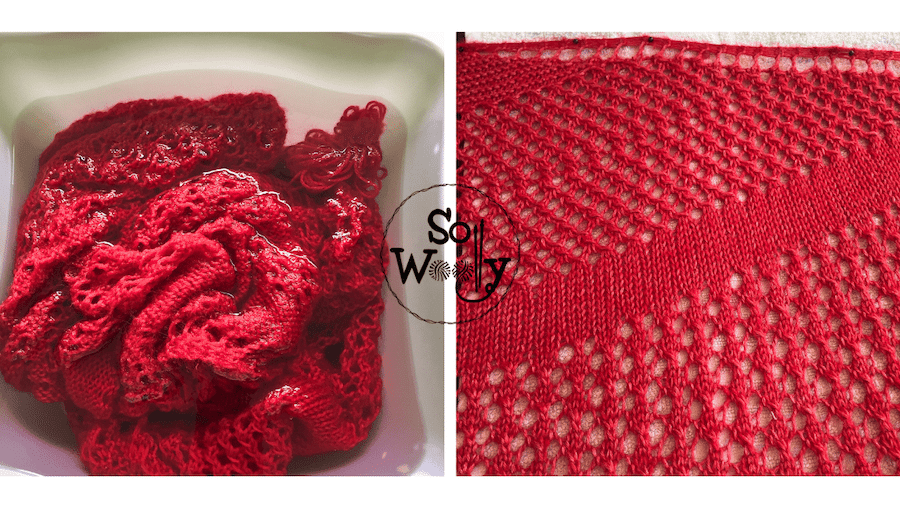 lace shawl blocking