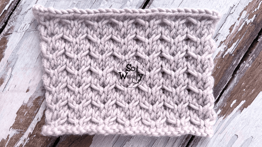 Ridged Hearts knit stitch