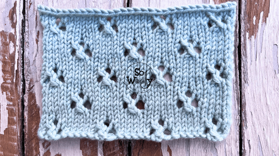 cloverleaf eyelets knitting tutorial