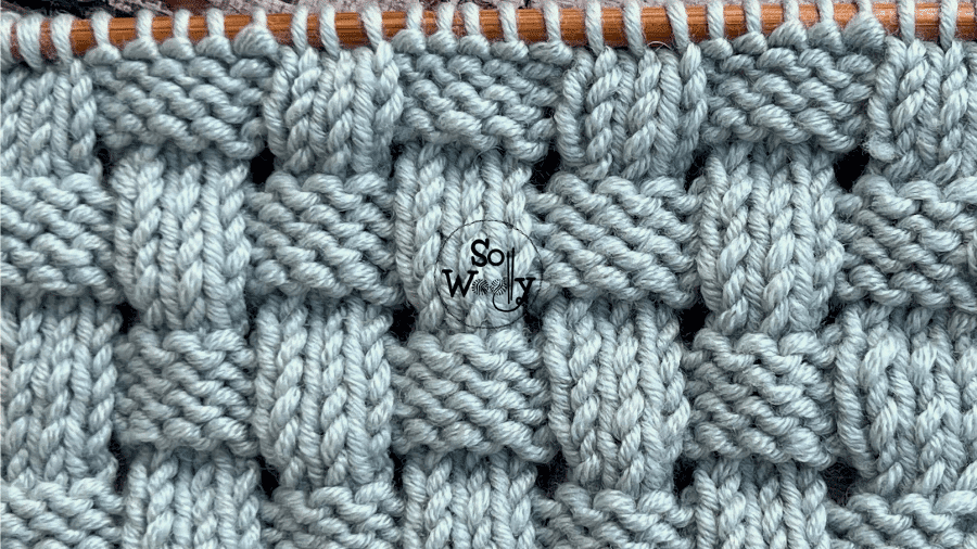 Basketweave Stitch Eyelet Knit