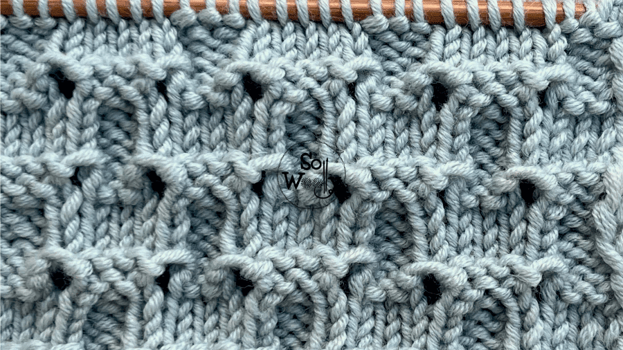 Basketweave Stitch knitting wrong side