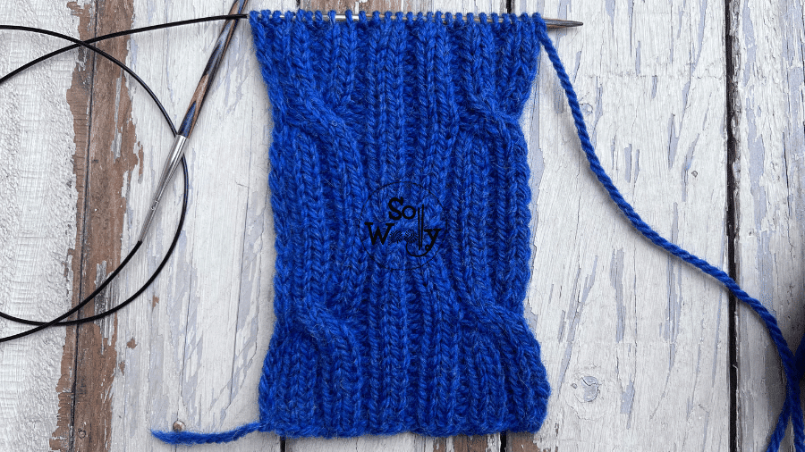 reversible cable knit stitch lays flat