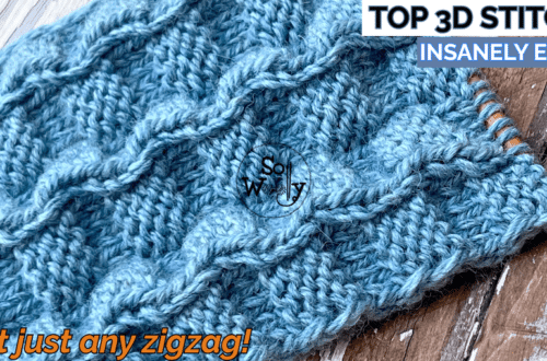 easy 3d zigzag stitch knitting