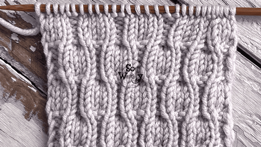knit and purl faux cable pattern