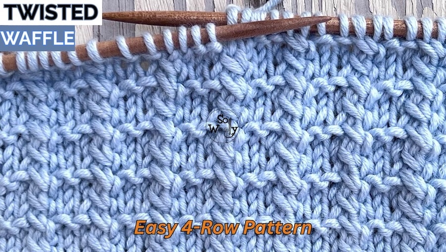 TWISTED WAFFLE KNIT STITCH