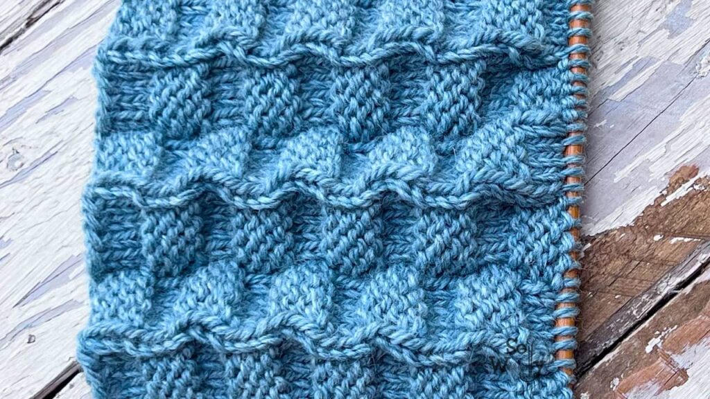 3D ZigZag knitting stitch pattern