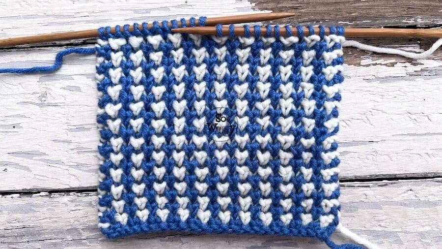 knitting with 2 colors stitch
