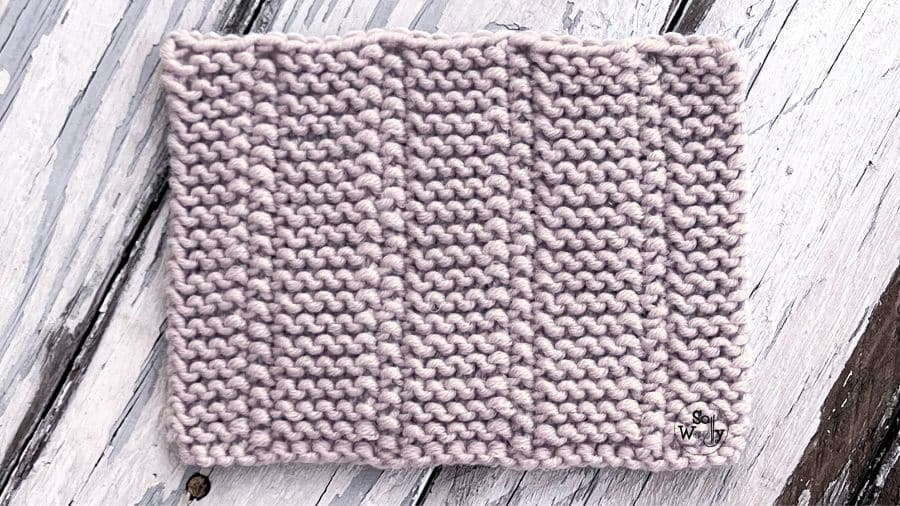Ribbed Garter knitting stitch pattern