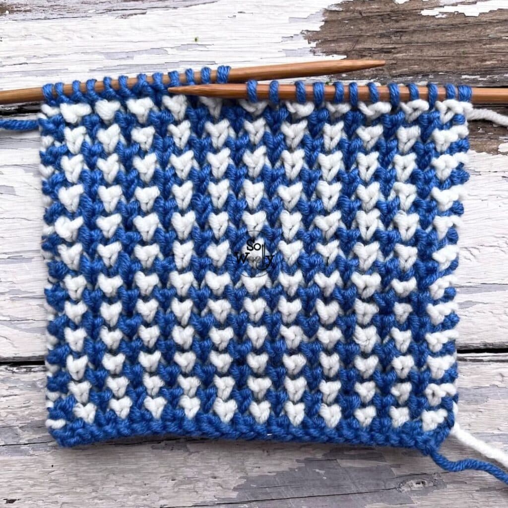 easy knitting with 2 colors