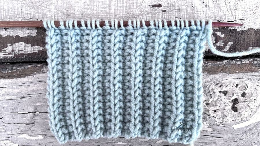 two-row stitch that don't curl