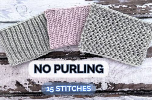 15 knitting stitches without purling