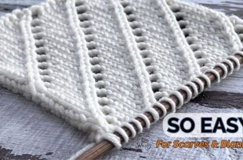 Diagonal Lace Stitch Knitting Pattern