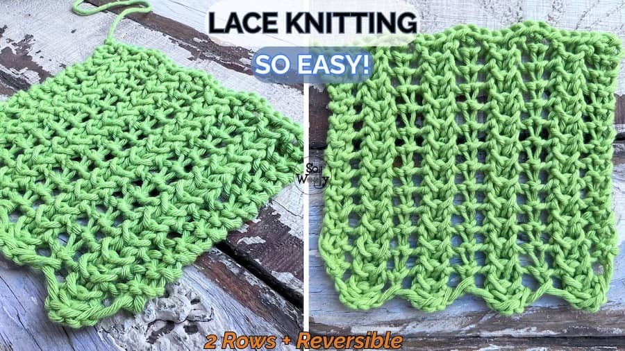 easy lace stitch knitting pattern