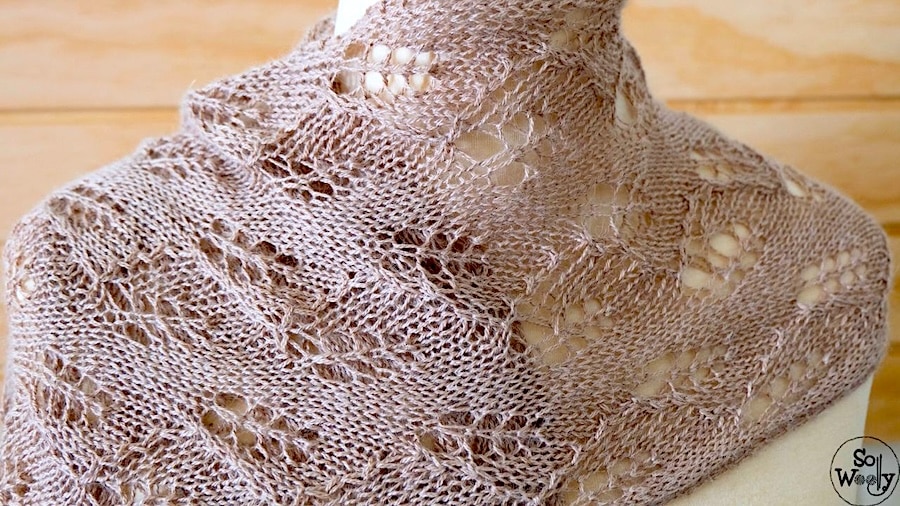 how to knit a leaf lace wrap