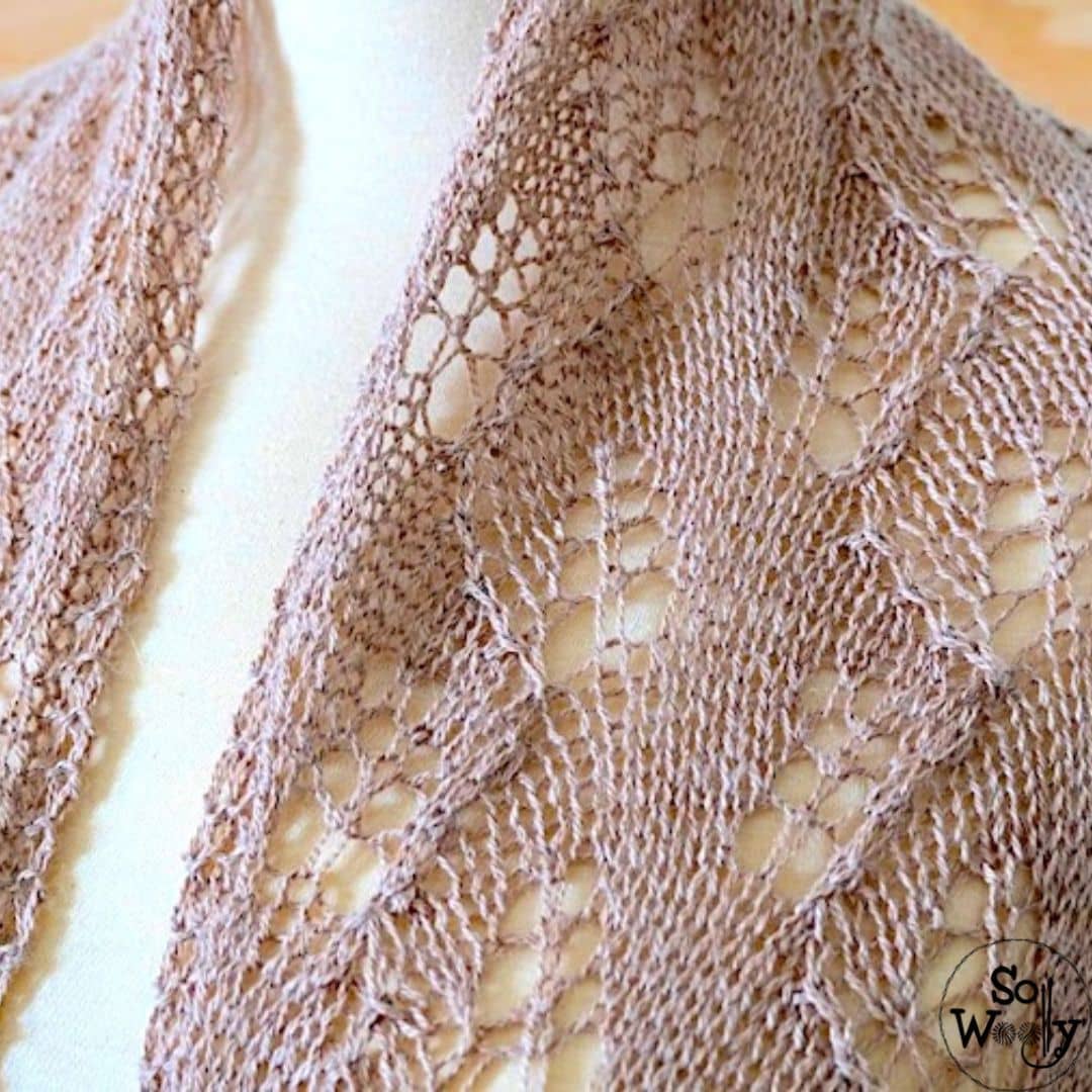 How to knit a leaf lace wrap