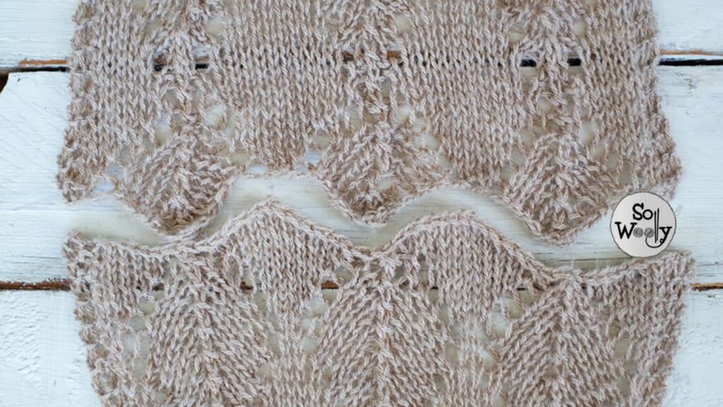 Leaf Lace Wrap Knit Borders