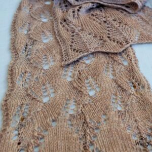 Leaf Lace Wrap Knitting Pattern PDF