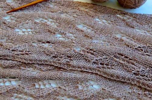 Leaf Lace Wrap Printable Knit