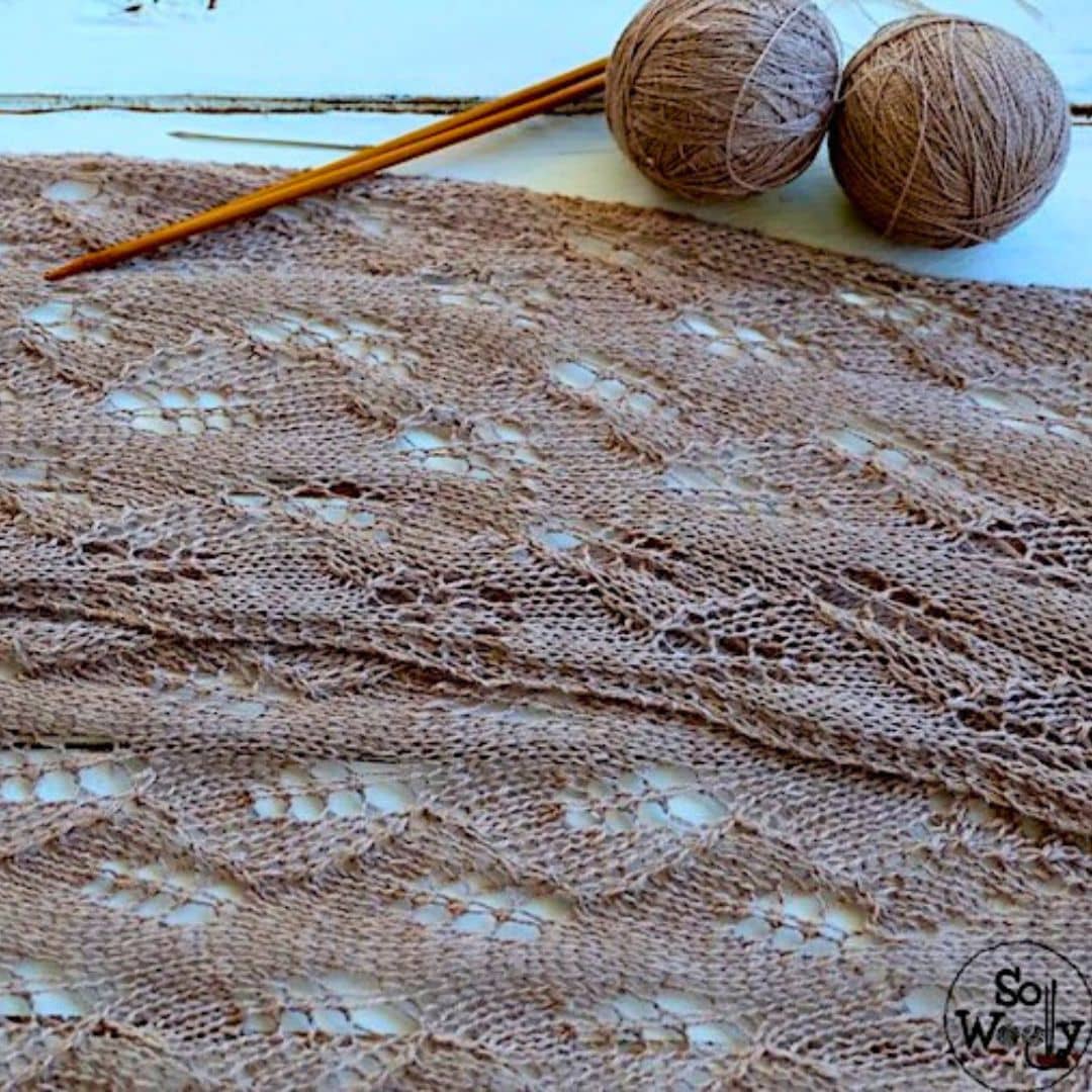 Leaf Lace Wrap Printable Knit