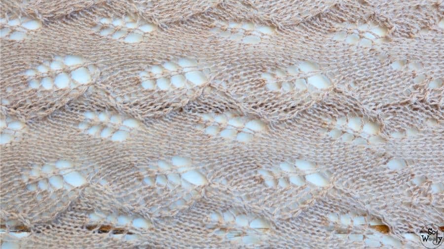how to knit a leaf lace wrap
