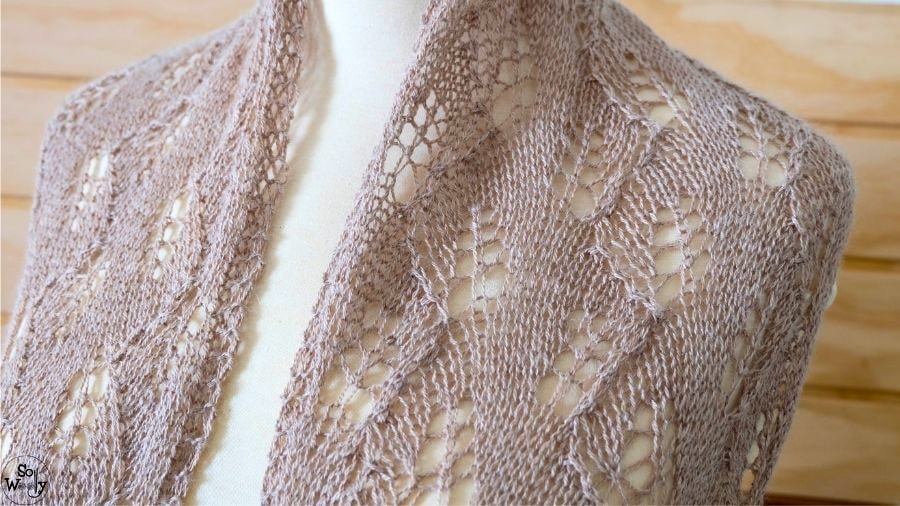 Leaf Lace Wrap Knitting Pattern Video