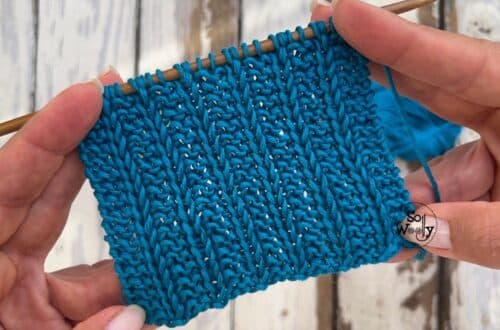 1-row reversible knitting stitch