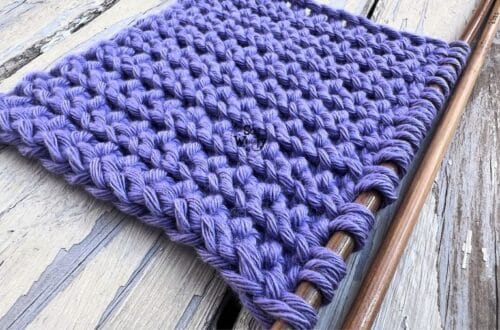 Easy Reversible One-Row Repeat Knitting Pattern