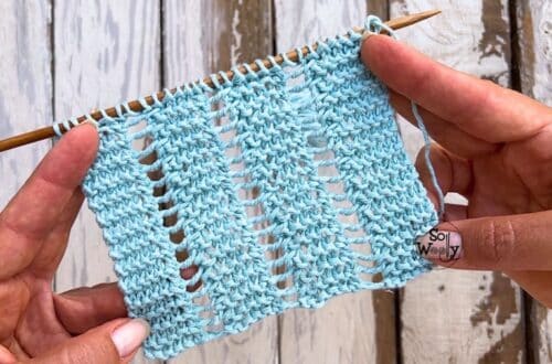 Garter Lace Knitting Stitch Pattern