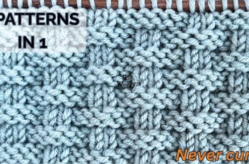 Basket Weave stitch knitting pattern and tutorial