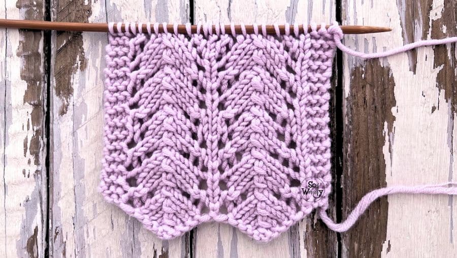 chevron lace stitch knitting