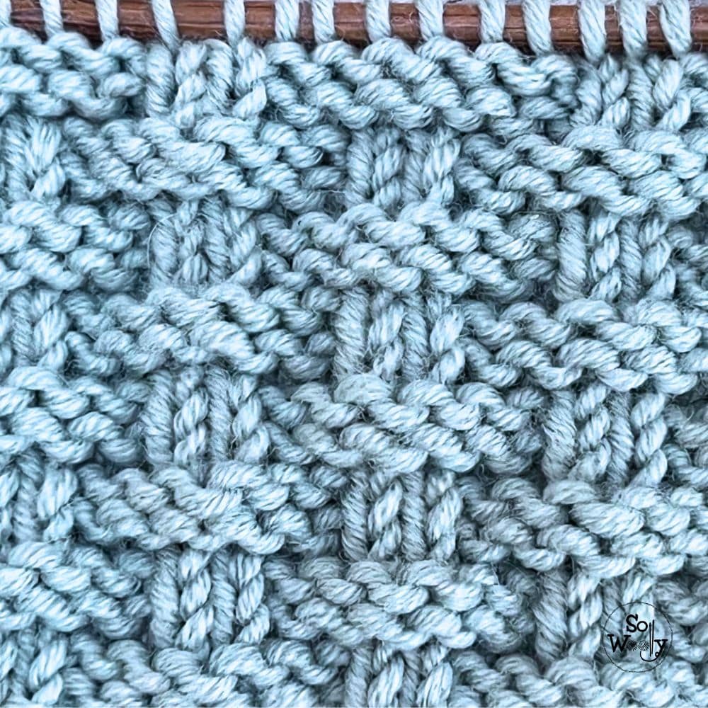 basket weave stitch knitting printable