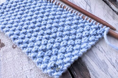 double seed stitch knitting pattern and tutorial