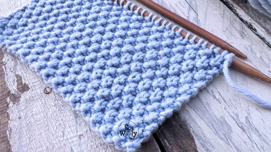 double seed stitch knitting pattern and tutorial