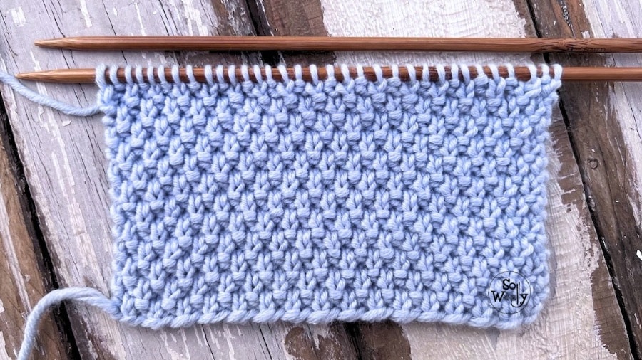 double seed stitch knitting reversible