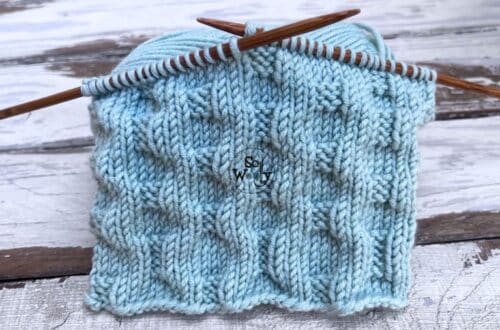 mock wasp nest stitch knitting
