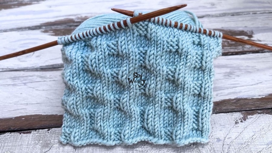 mock wasp nest stitch knitting