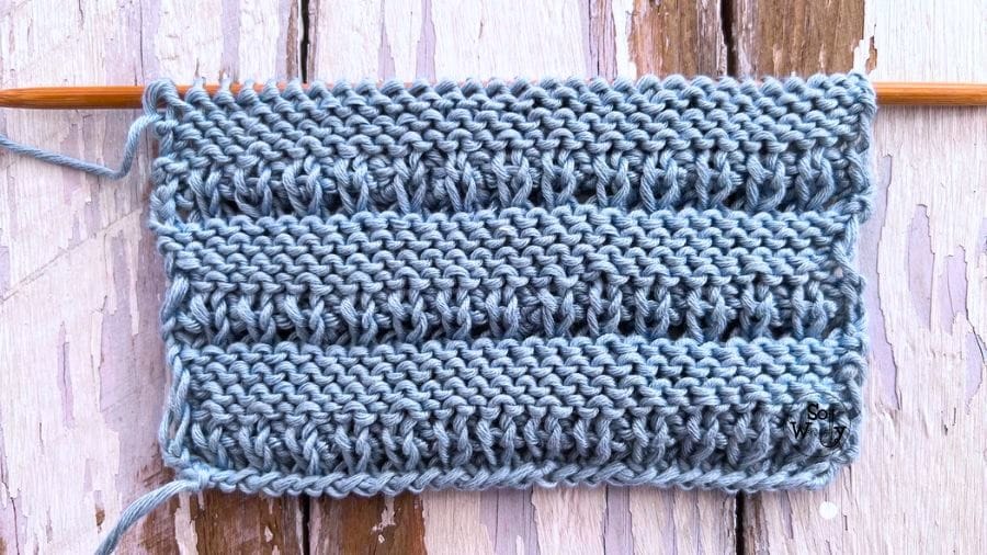 stockinette texture 4-row knit