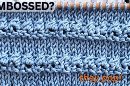 stockinette texture 4-row knitting pattern