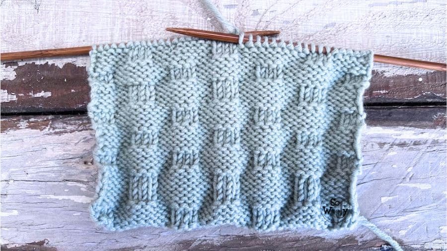 wasp nest stitch reversible knitting