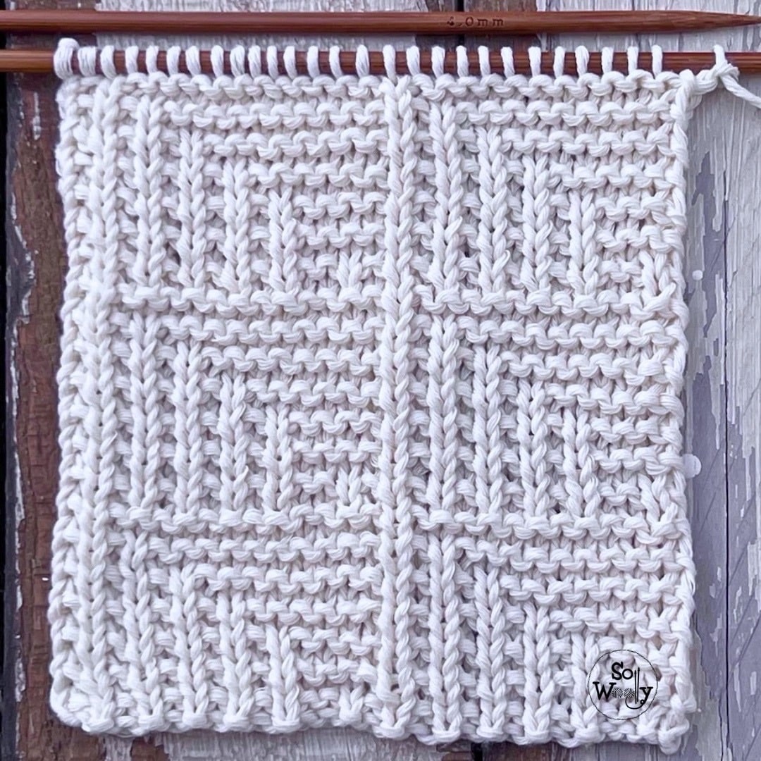 Mitered Square Look Stitch Knitting