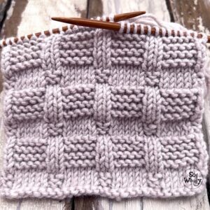 Garter Checkerboard Stitch — Printable PDF Pattern