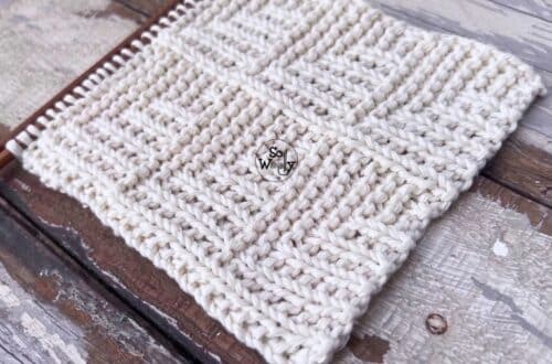 mitered square look stitch knitting