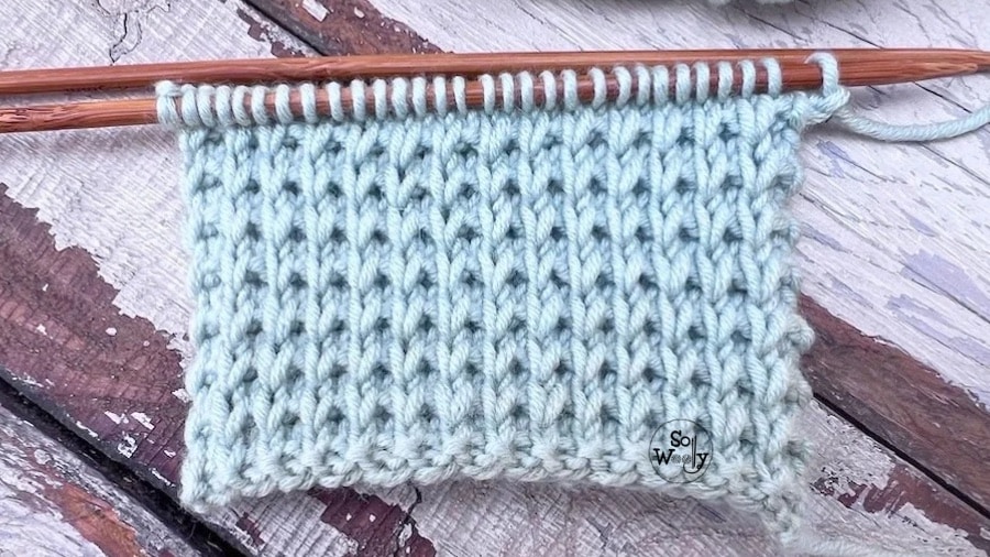 quilted slip stitch knitting tutorial