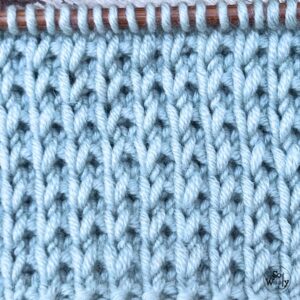 quilted slip stitch right side