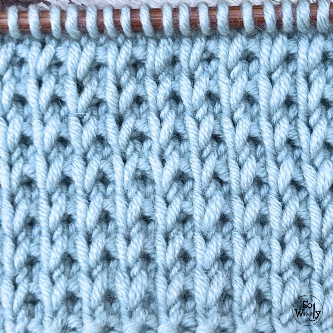 quilted slip stitch right side